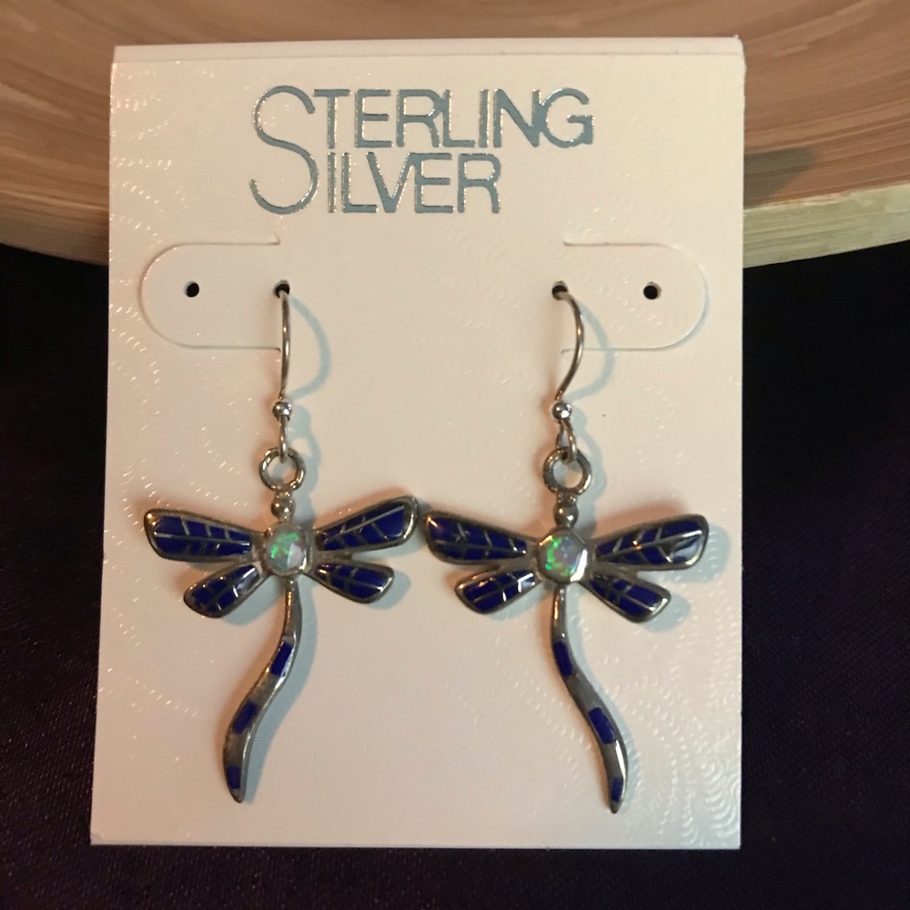 Sterling Silver Dragonfly Earrings